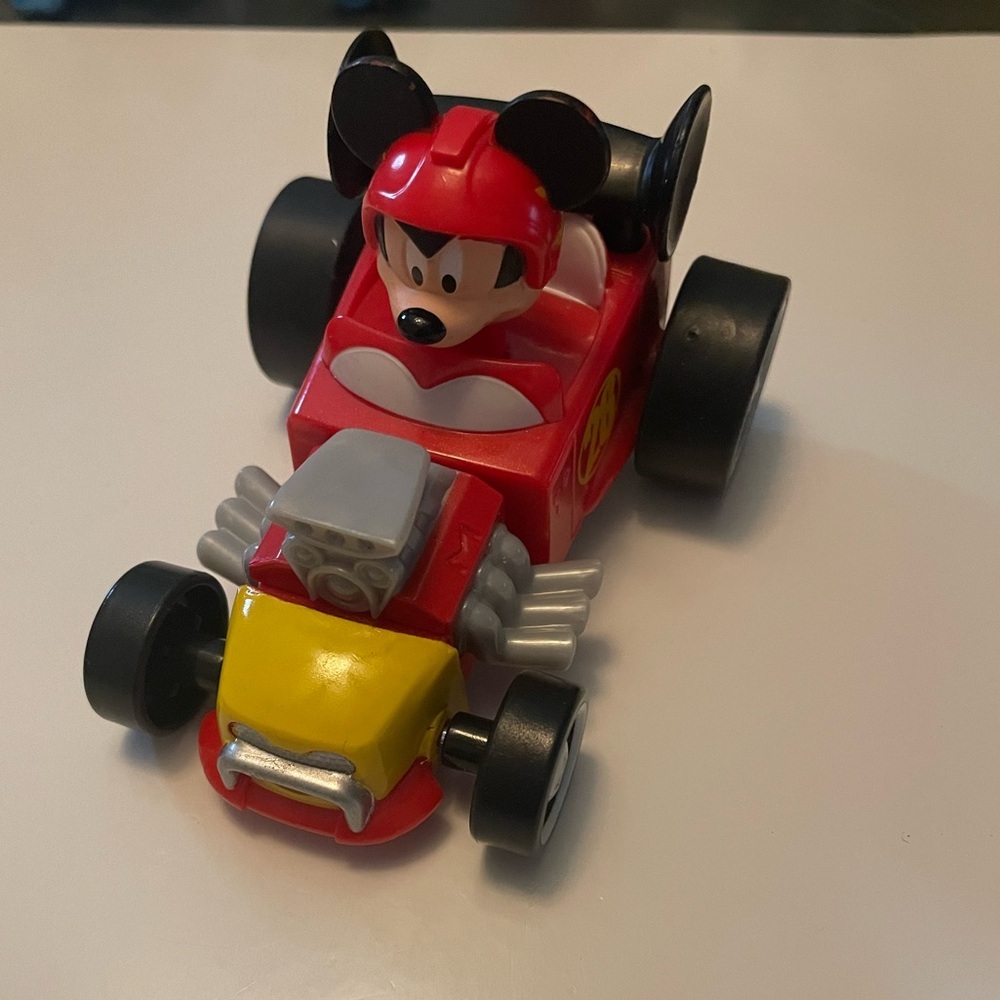 Disney Red and Yellow Mickey Mouse Racer Toy Car